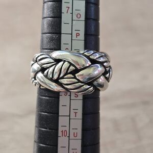 David Yurman Sterling Silver Basketweave Ring- Size 8.5